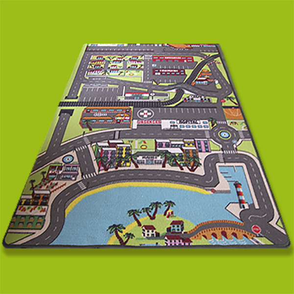 Tapis De Jeu Rue Voiture Tapis Enfant Gris