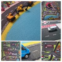 Tapis enfant voiture dans la ville